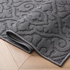 image:imageLaura Ashley HiLow Tufted 26 x 60 Washable SkidResistant Runner Rug  Dusty Navy Feya SolidFeya Solid Dark Grey