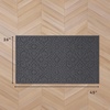 image:imageLaura Ashley HiLow Tufted 26 x 60 Washable SkidResistant Runner Rug  Dusty Navy Feya SolidFeya Solid Dark Grey