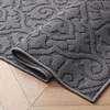 image:imageLaura Ashley HiLow Tufted 26 x 60 Washable SkidResistant Runner Rug  Dusty Navy Feya SolidFeya Solid Dark Grey
