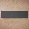 image:imageLaura Ashley HiLow Tufted 26 x 60 Washable SkidResistant Runner Rug  Dusty Navy Feya SolidFeya Solid Dark Grey
