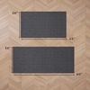 image:imageLaura Ashley HiLow Tufted 26 x 60 Washable SkidResistant Runner Rug  Dusty Navy Feya SolidFeya Solid Dark Grey