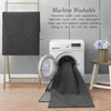 image:imageLaura Ashley HiLow Tufted 26 x 60 Washable SkidResistant Runner Rug  Dusty Navy Feya SolidFeya Solid Dark Grey