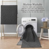image:imageLaura Ashley HiLow Tufted 26 x 60 Washable SkidResistant Runner Rug  Dusty Navy Feya SolidFeya Solid Dark Grey
