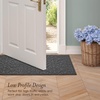 image:imageLaura Ashley HiLow Tufted 26 x 60 Washable SkidResistant Runner Rug  Dusty Navy Feya SolidFeya Solid Dark Grey