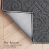 image:imageLaura Ashley HiLow Tufted 26 x 60 Washable SkidResistant Runner Rug  Dusty Navy Feya SolidFeya Solid Dark Grey
