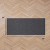 image:imageLaura Ashley HiLow Tufted 26 x 60 Washable SkidResistant Runner Rug  Dusty Navy Feya SolidFeya Solid Dark Grey