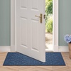 image:imageLaura Ashley HiLow Tufted 26 x 60 Washable SkidResistant Runner Rug  Dusty Navy Feya SolidFeya Solid Dusty Navy