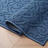 image:imageLaura Ashley HiLow Tufted 26 x 60 Washable SkidResistant Runner Rug  Dusty Navy Feya SolidFeya Solid Dusty Navy
