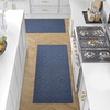 image:imageLaura Ashley HiLow Tufted 26 x 60 Washable SkidResistant Runner Rug  Dusty Navy Feya SolidFeya Solid Dusty Navy