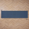 image:imageLaura Ashley HiLow Tufted 26 x 60 Washable SkidResistant Runner Rug  Dusty Navy Feya SolidFeya Solid Dusty Navy