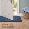 image:imageLaura Ashley HiLow Tufted 26 x 60 Washable SkidResistant Runner Rug  Dusty Navy Feya SolidFeya Solid Dusty Navy