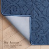 image:imageLaura Ashley HiLow Tufted 26 x 60 Washable SkidResistant Runner Rug  Dusty Navy Feya SolidFeya Solid Dusty Navy