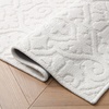 image:imageLaura Ashley HiLow Tufted 26 x 60 Washable SkidResistant Runner Rug  Dusty Navy Feya SolidFeya Solid Ivory