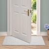 image:imageLaura Ashley HiLow Tufted 26 x 60 Washable SkidResistant Runner Rug  Dusty Navy Feya SolidFeya Solid Ivory