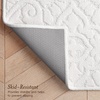 image:imageLaura Ashley HiLow Tufted 26 x 60 Washable SkidResistant Runner Rug  Dusty Navy Feya SolidFeya Solid Ivory