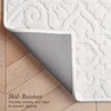 image:imageLaura Ashley HiLow Tufted 26 x 60 Washable SkidResistant Runner Rug  Dusty Navy Feya SolidFeya Solid Ivory