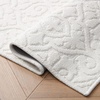 image:imageLaura Ashley HiLow Tufted 26 x 60 Washable SkidResistant Runner Rug  Dusty Navy Feya SolidFeya Solid Ivory