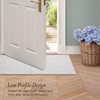 image:imageLaura Ashley HiLow Tufted 26 x 60 Washable SkidResistant Runner Rug  Dusty Navy Feya SolidFeya Solid Ivory
