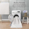 image:imageLaura Ashley HiLow Tufted 26 x 60 Washable SkidResistant Runner Rug  Dusty Navy Feya SolidFeya Solid Ivory
