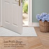 image:imageLaura Ashley HiLow Tufted 26 x 60 Washable SkidResistant Runner Rug  Dusty Navy Feya SolidFeya Solid Ivory
