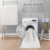 image:imageLaura Ashley HiLow Tufted 26 x 60 Washable SkidResistant Runner Rug  Dusty Navy Feya SolidFeya Solid Ivory