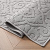 image:imageLaura Ashley HiLow Tufted 26 x 60 Washable SkidResistant Runner Rug  Dusty Navy Feya SolidFeya Solid Light Grey