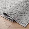 image:imageLaura Ashley HiLow Tufted 26 x 60 Washable SkidResistant Runner Rug  Dusty Navy Feya SolidFeya Solid Light Grey