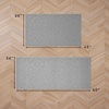 image:imageLaura Ashley HiLow Tufted 26 x 60 Washable SkidResistant Runner Rug  Dusty Navy Feya SolidFeya Solid Light Grey