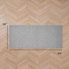 image:imageLaura Ashley HiLow Tufted 26 x 60 Washable SkidResistant Runner Rug  Dusty Navy Feya SolidFeya Solid Light Grey