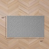 image:imageLaura Ashley HiLow Tufted 26 x 60 Washable SkidResistant Runner Rug  Dusty Navy Feya SolidFeya Solid Light Grey