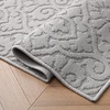 image:imageLaura Ashley HiLow Tufted 26 x 60 Washable SkidResistant Runner Rug  Dusty Navy Feya SolidFeya Solid Light Grey