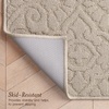 image:imageLaura Ashley HiLow Tufted 26 x 60 Washable SkidResistant Runner Rug  Dusty Navy Feya SolidFeya Solid Linen