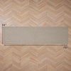image:imageLaura Ashley HiLow Tufted 26 x 60 Washable SkidResistant Runner Rug  Dusty Navy Feya SolidFeya Solid Linen