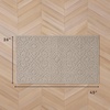 image:imageLaura Ashley HiLow Tufted 26 x 60 Washable SkidResistant Runner Rug  Dusty Navy Feya SolidFeya Solid Linen