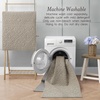 image:imageLaura Ashley HiLow Tufted 26 x 60 Washable SkidResistant Runner Rug  Dusty Navy Feya SolidFeya Solid Linen