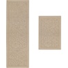 image:imageLaura Ashley HiLow Tufted 26 x 60 Washable SkidResistant Runner Rug  Dusty Navy Feya SolidRosemoor Beige