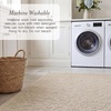 image:imageLaura Ashley HiLow Tufted 26 x 60 Washable SkidResistant Runner Rug  Dusty Navy Feya SolidRosemoor Beige