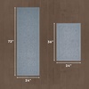 image:imageLaura Ashley HiLow Tufted 26 x 60 Washable SkidResistant Runner Rug  Dusty Navy Feya SolidRosemoor Blue