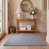 image:imageLaura Ashley HiLow Tufted 26 x 60 Washable SkidResistant Runner Rug  Dusty Navy Feya SolidRosemoor Blue