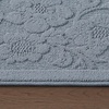 image:imageLaura Ashley HiLow Tufted 26 x 60 Washable SkidResistant Runner Rug  Dusty Navy Feya SolidRosemoor Blue