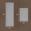 image:imageLaura Ashley HiLow Tufted 26 x 60 Washable SkidResistant Runner Rug  Dusty Navy Feya SolidRosemoor Grey