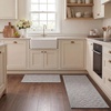 image:imageLaura Ashley HiLow Tufted 26 x 60 Washable SkidResistant Runner Rug  Dusty Navy Feya SolidRosemoor Grey