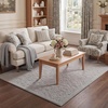 image:imageLaura Ashley HiLow Tufted 26 x 60 Washable SkidResistant Runner Rug  Dusty Navy Feya SolidRosemoor Grey