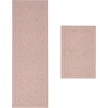 image:imageLaura Ashley HiLow Tufted 26 x 60 Washable SkidResistant Runner Rug  Dusty Navy Feya SolidRosemoor Pink