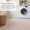 image:imageLaura Ashley HiLow Tufted 26 x 60 Washable SkidResistant Runner Rug  Dusty Navy Feya SolidRosemoor Pink