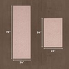 image:imageLaura Ashley HiLow Tufted 26 x 60 Washable SkidResistant Runner Rug  Dusty Navy Feya SolidRosemoor Pink