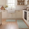 image:imageLaura Ashley HiLow Tufted 26 x 60 Washable SkidResistant Runner Rug  Dusty Navy Feya SolidRosemoor Sage