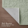 image:imageLaura Ashley HiLow Tufted 26 x 60 Washable SkidResistant Runner Rug  Dusty Navy Feya SolidRosemoor Sage