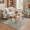 image:imageLaura Ashley HiLow Tufted 26 x 60 Washable SkidResistant Runner Rug  Dusty Navy Feya SolidRosemoor Sage