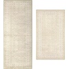 image:imageLaura Ashley Washable Printed Velvet Rug Eden 6 x 9 Rug Area Lt Grey MultiAutumn Beige